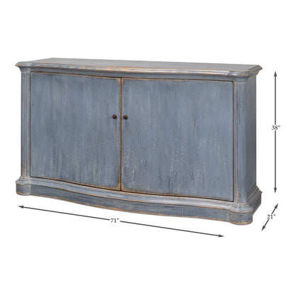 Buffet campagnard peint en bleu