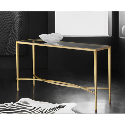 Brass Mid Century Console Table