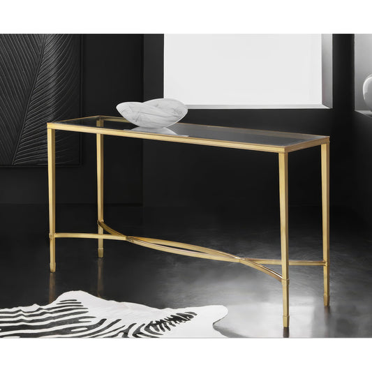 Brass Mid Century Console Table