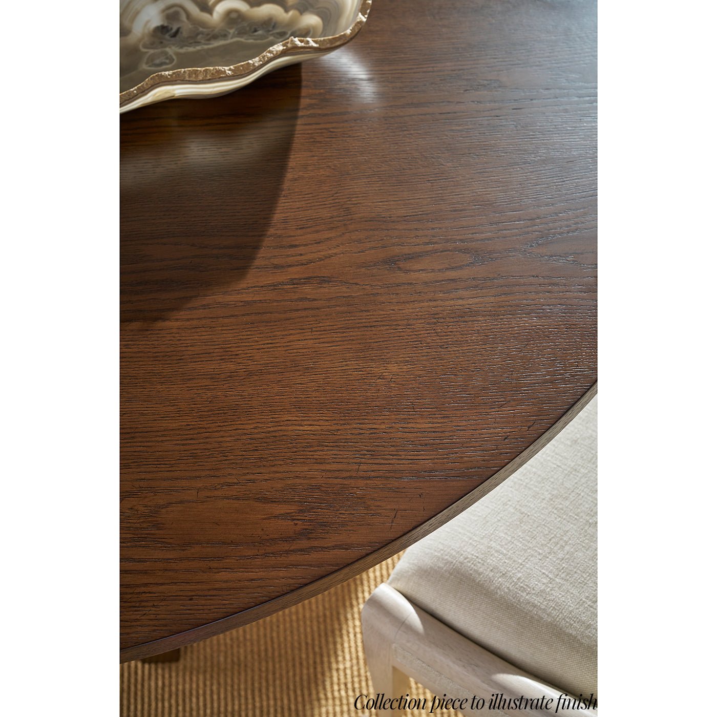 Table à manger côtière en chêne brun 