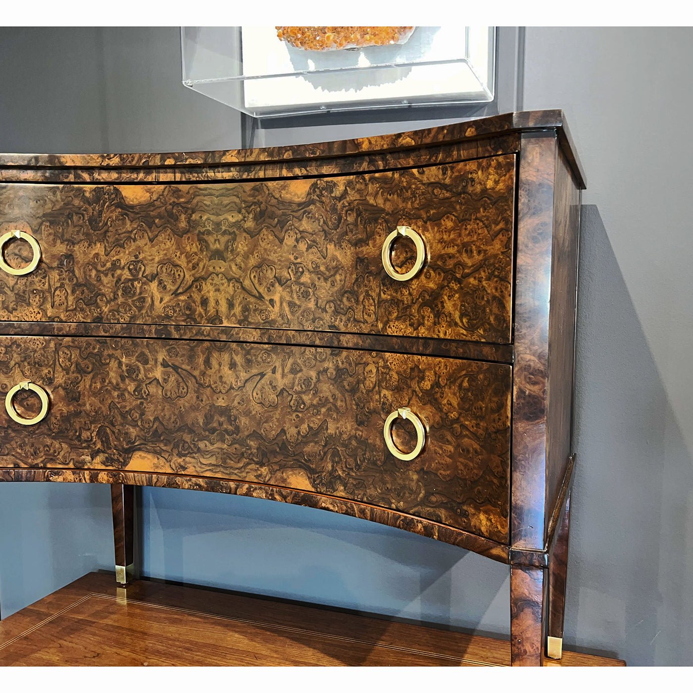 Burl Walnut Chest of Drawers