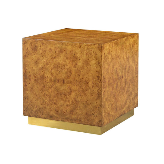 Table cubique en bois de ronce