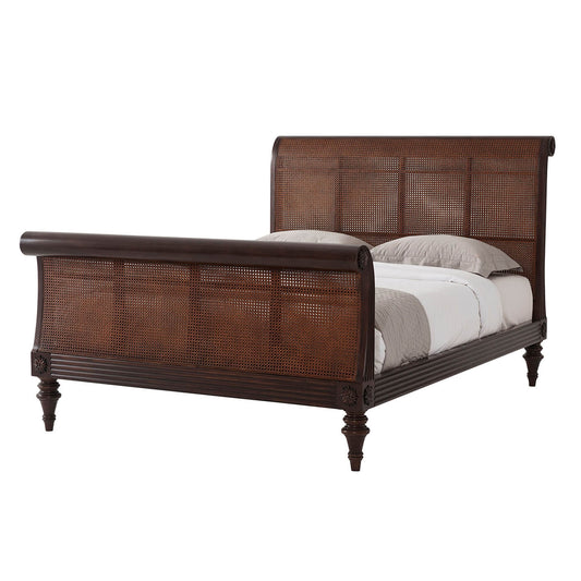 Lit queen-size Regency en rotin 