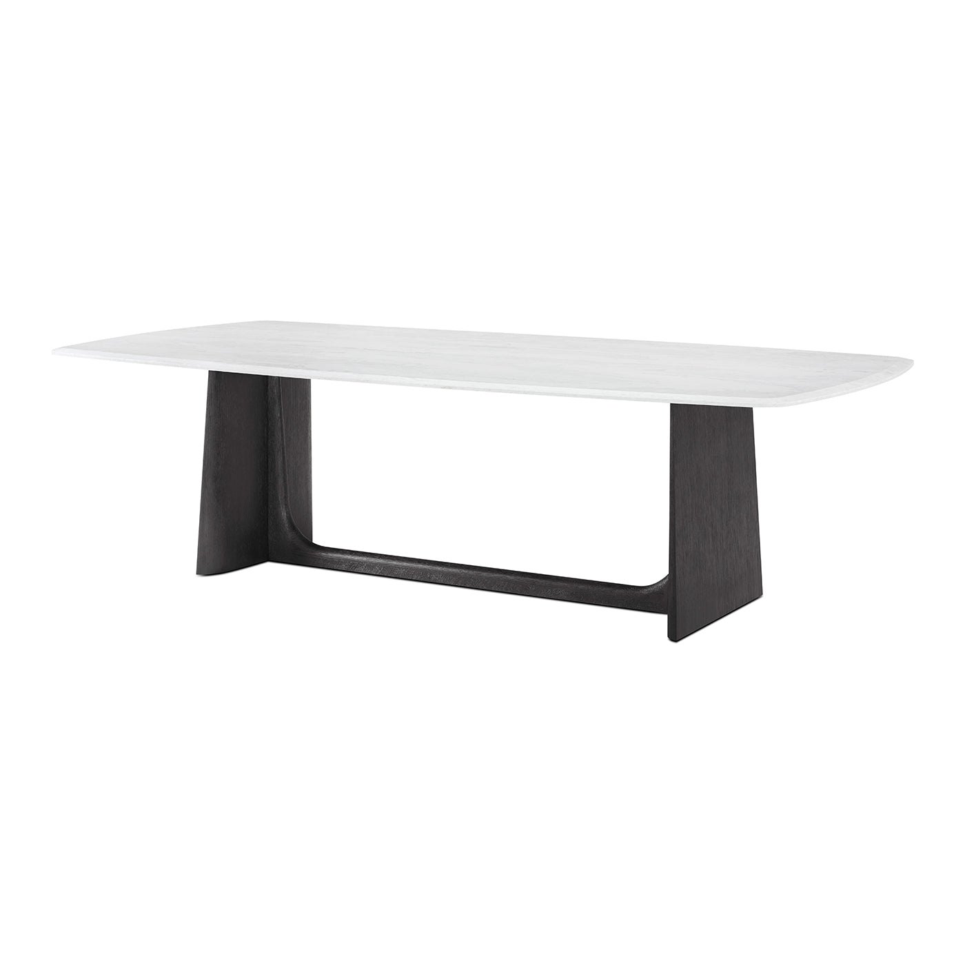 Charcoal Oak Modern Quartz Top Dining Table