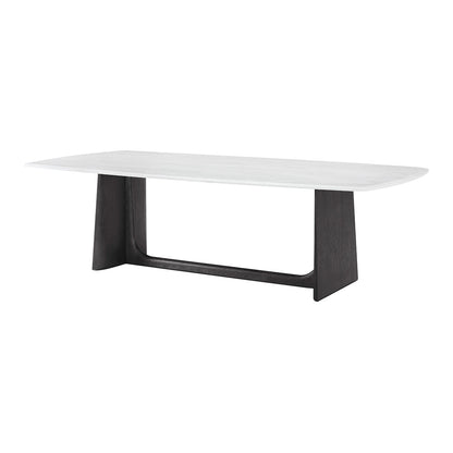 Charcoal Oak Modern Quartz Top Dining Table