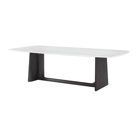 Charcoal Oak Modern Quartz Top Dining Table