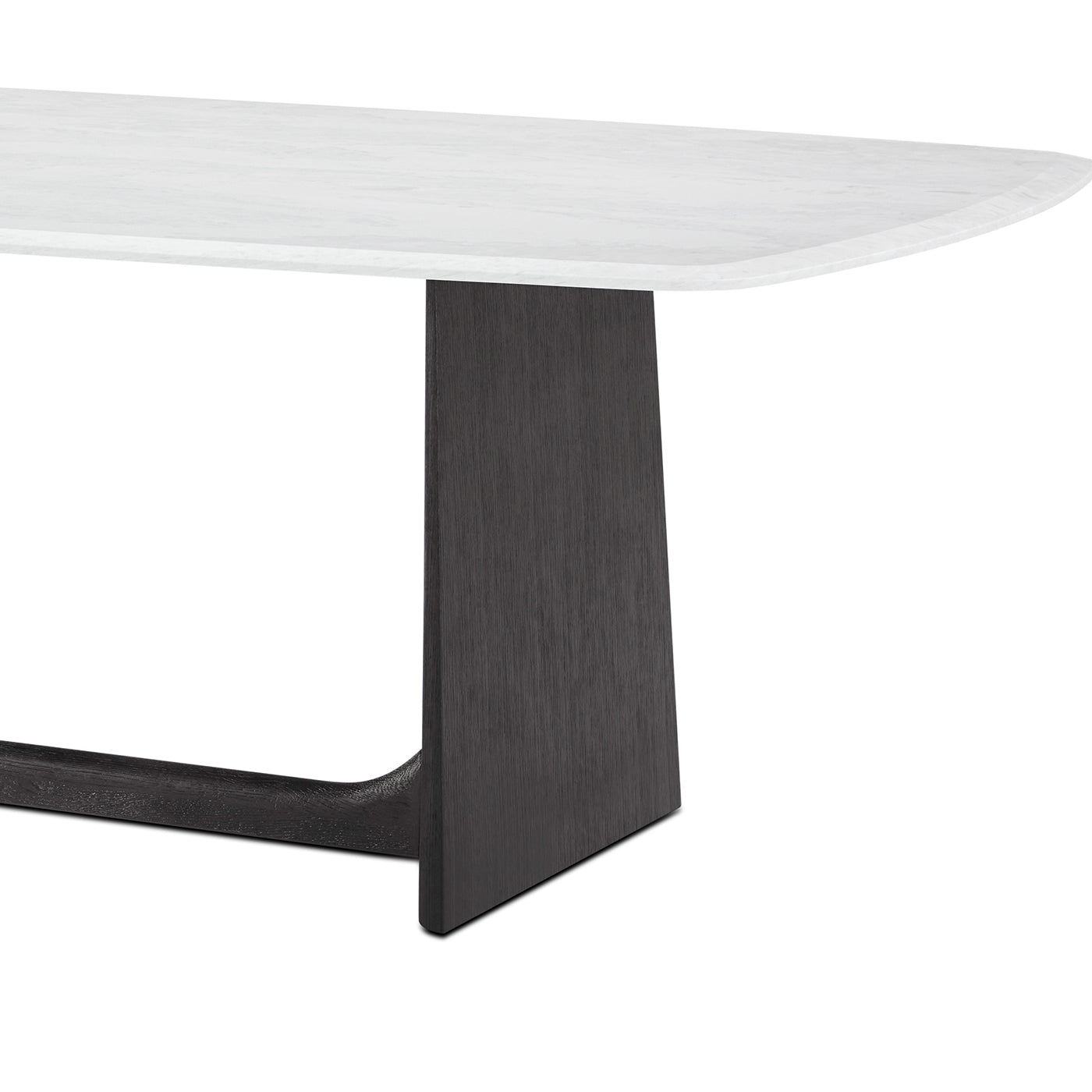 Charcoal Oak Modern Quartz Top Dining Table
