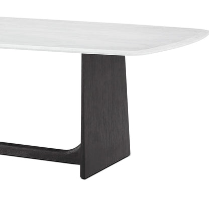 Charcoal Oak Modern Quartz Top Dining Table