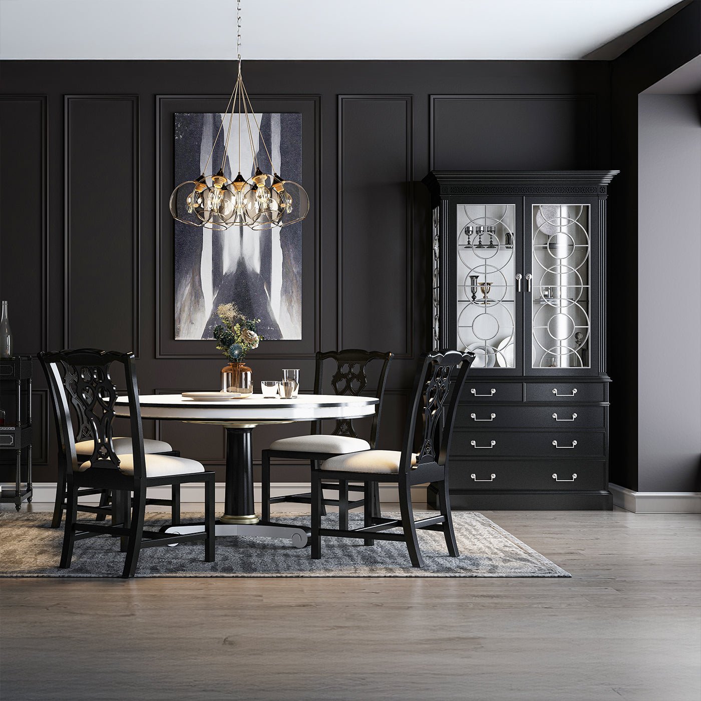 Classic Black Display Cabinet