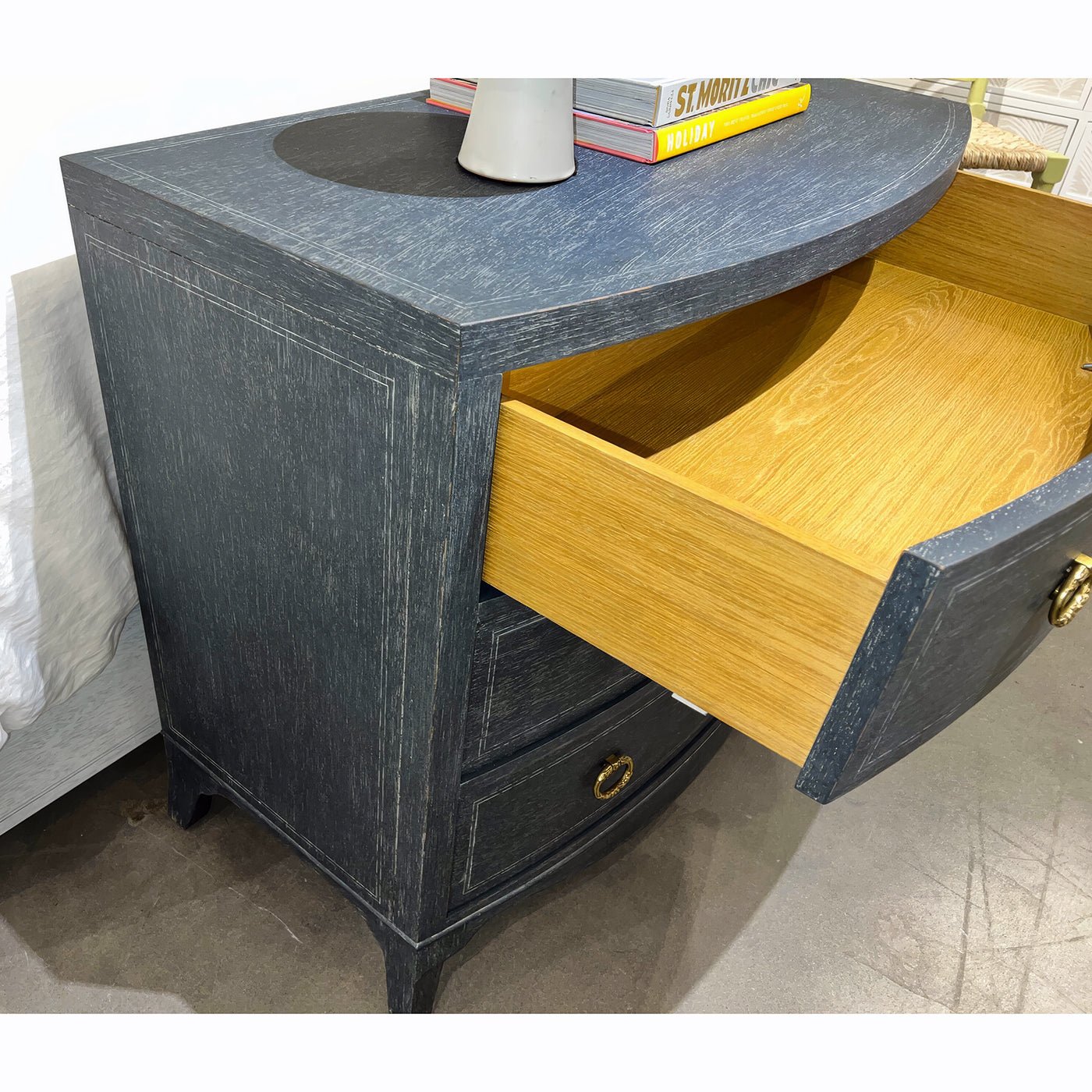 Classic Blue Painted Bedside Chest