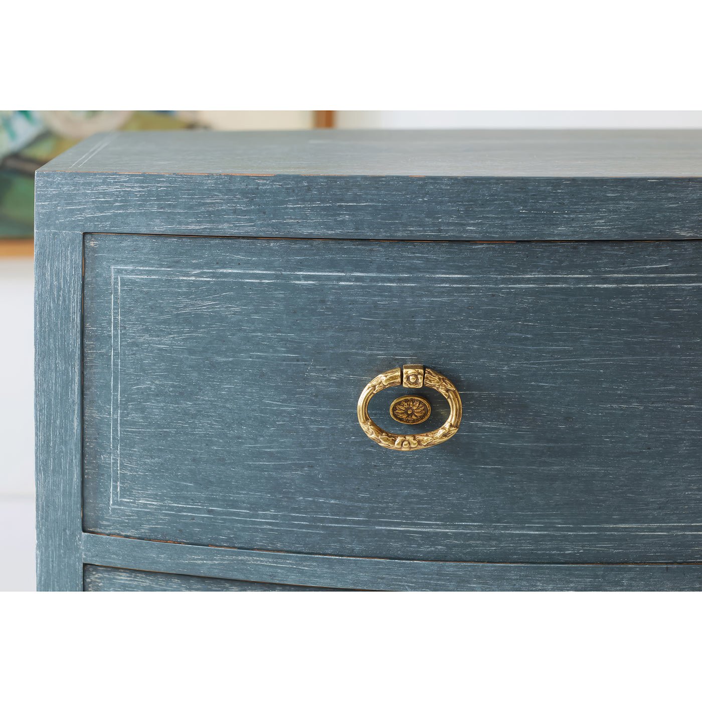 Classic Blue Painted Bedside Chest