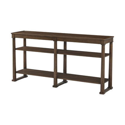 Console classique en chêne brun 