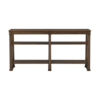 Console classique en chêne brun 