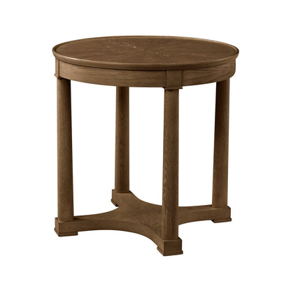 Table d'appoint ronde classique marron 