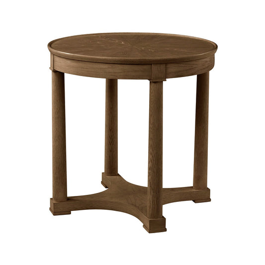 Table d'appoint ronde classique marron 