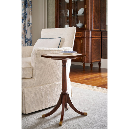 Table d'appoint octogonale classique avec plateau en marbre 