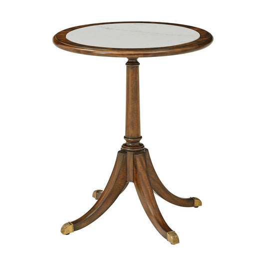 Table d'appoint ronde classique avec plateau en marbre 