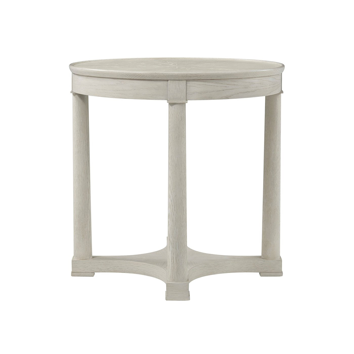 Table d'appoint ronde blanche classique 