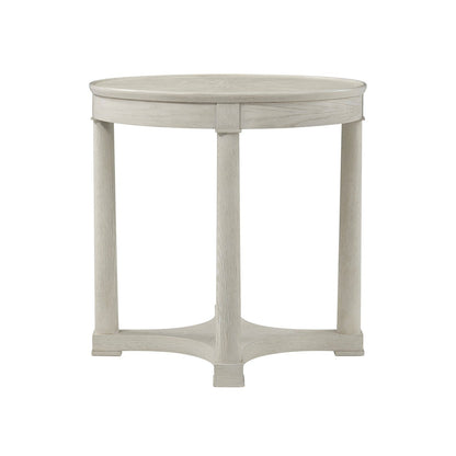 Table d'appoint ronde blanche classique 