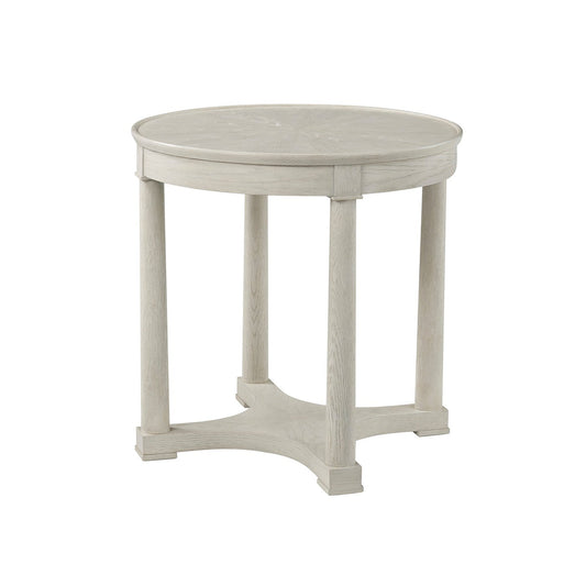 Table d'appoint ronde blanche classique 