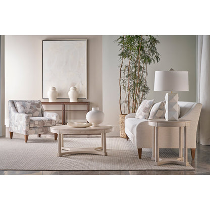 Table d'appoint ronde blanche classique 
