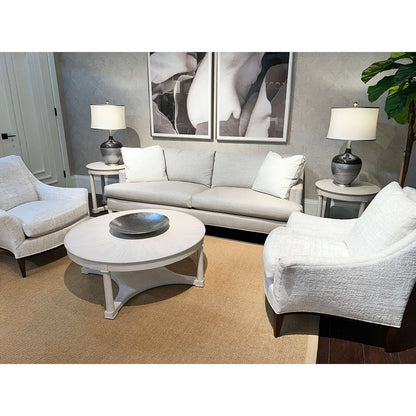 Table d'appoint ronde blanche classique 