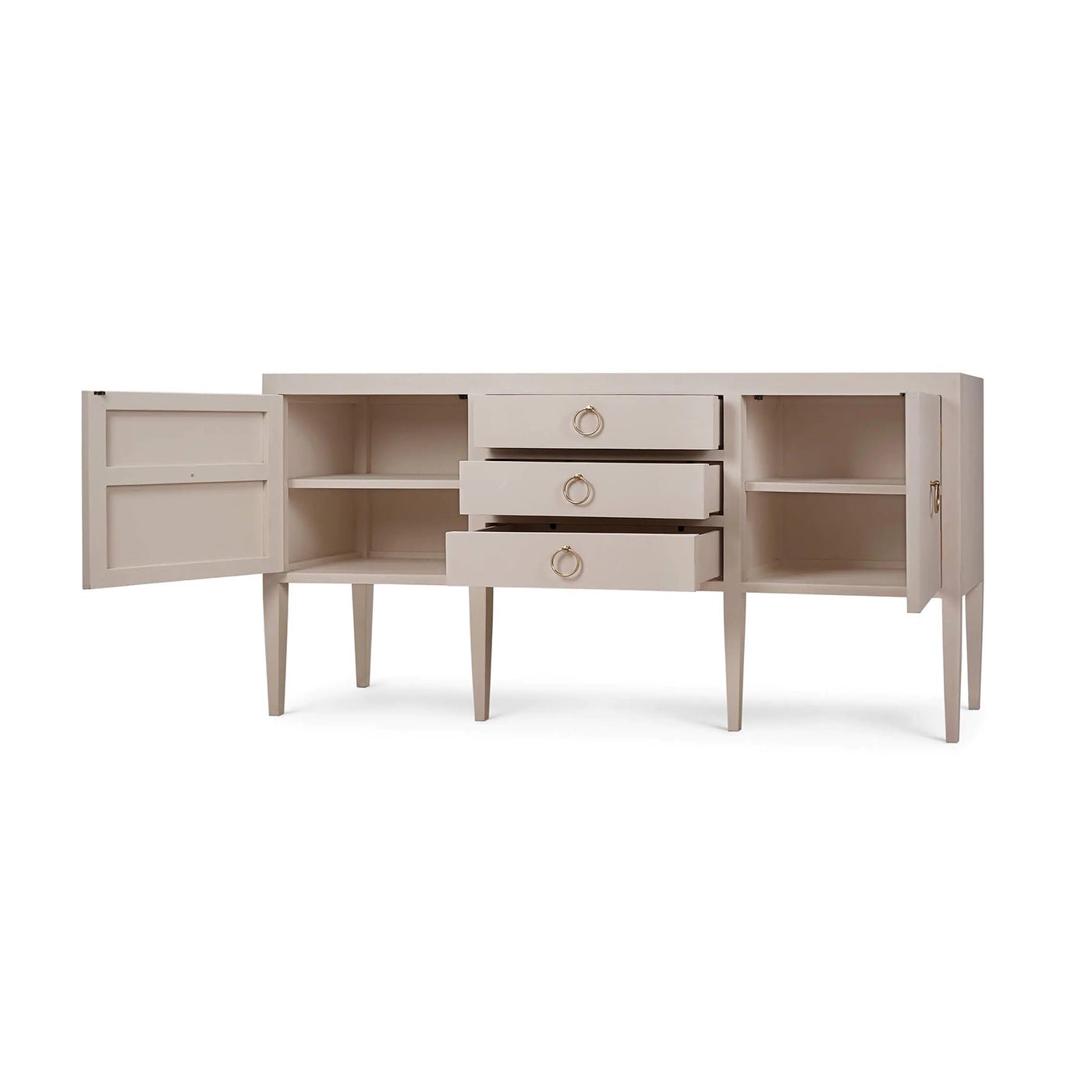 Buffet moderne concave - Lin crème