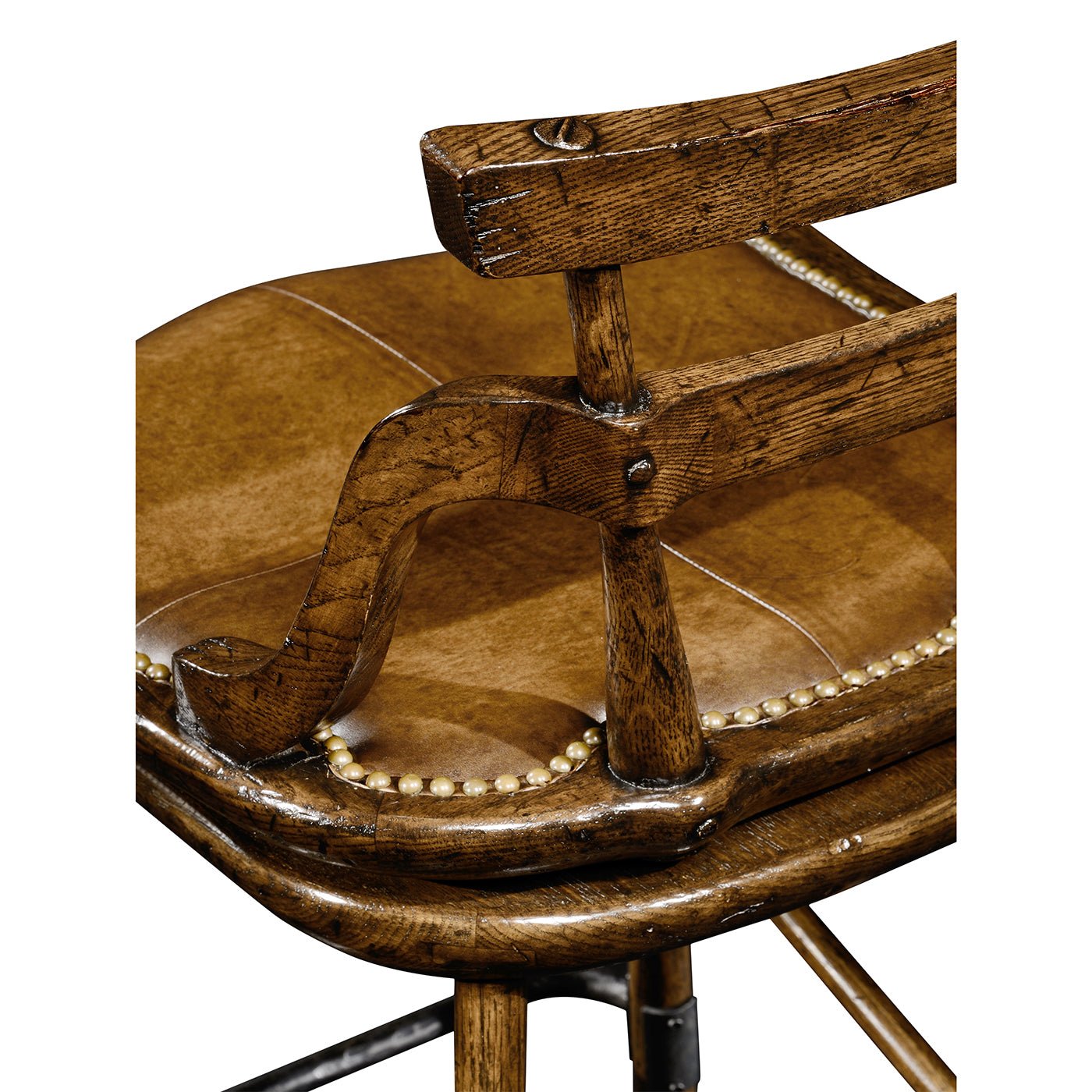 Tabouret de bar d'appoint en chêne Country