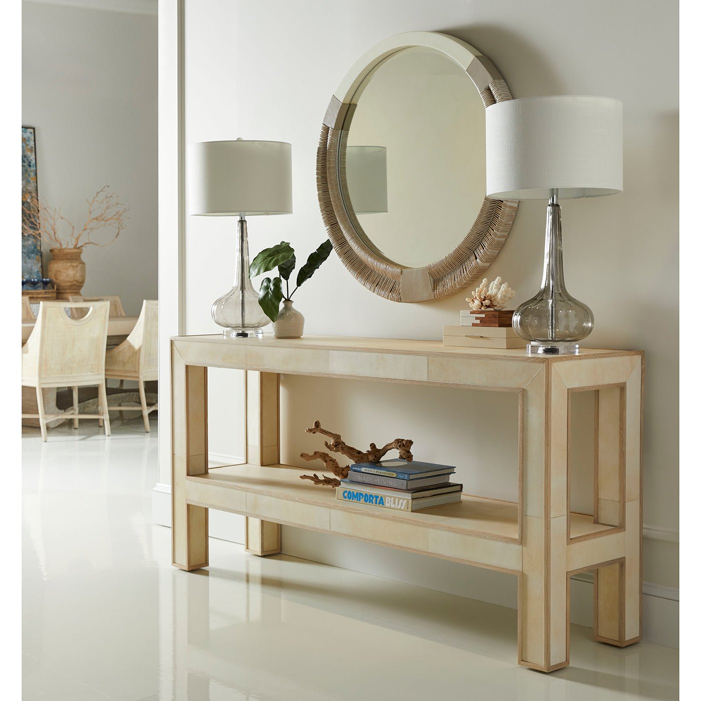 Danish Cord Organic Modern Mirror