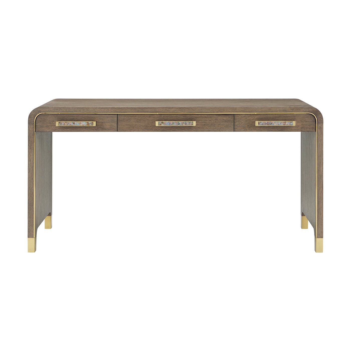 Bureau sombre Hollywood Regency