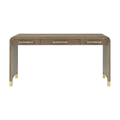 Bureau sombre Hollywood Regency