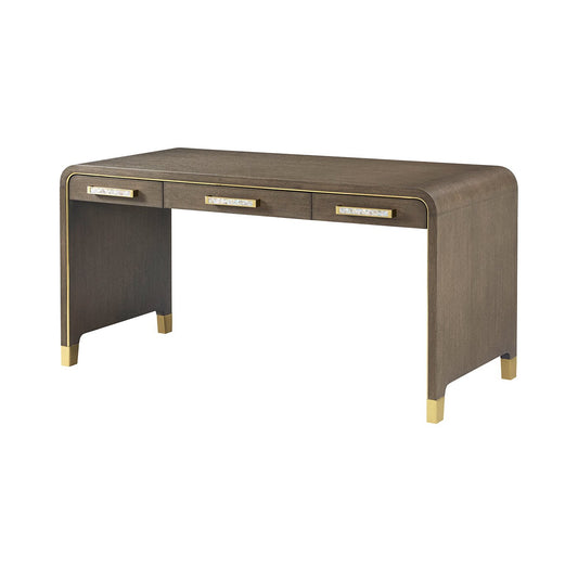 Bureau sombre Hollywood Regency
