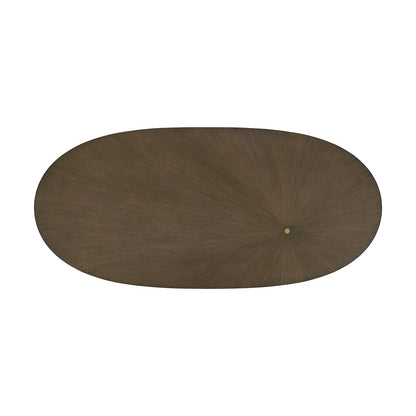 Table à manger ovale sombre Hollywood Regency