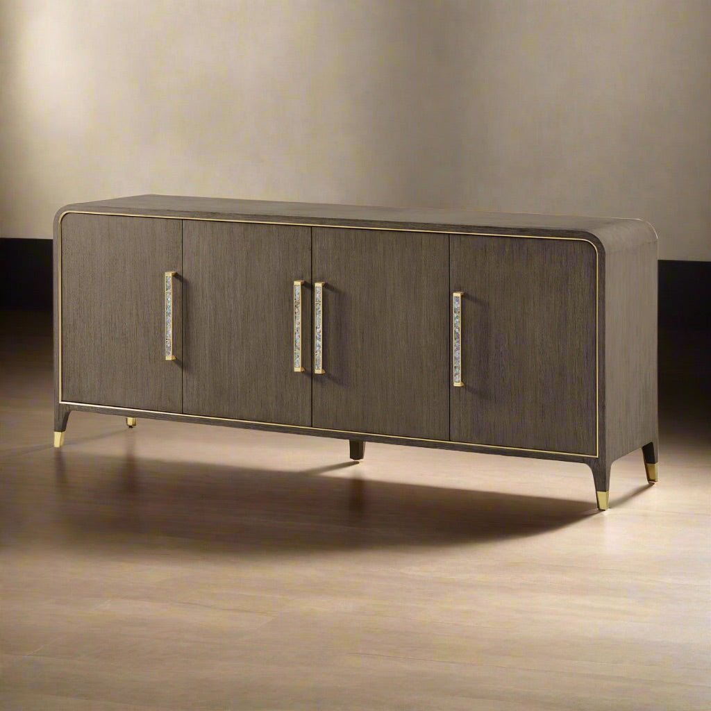 Buffet buffet Hollywood Regency sombre