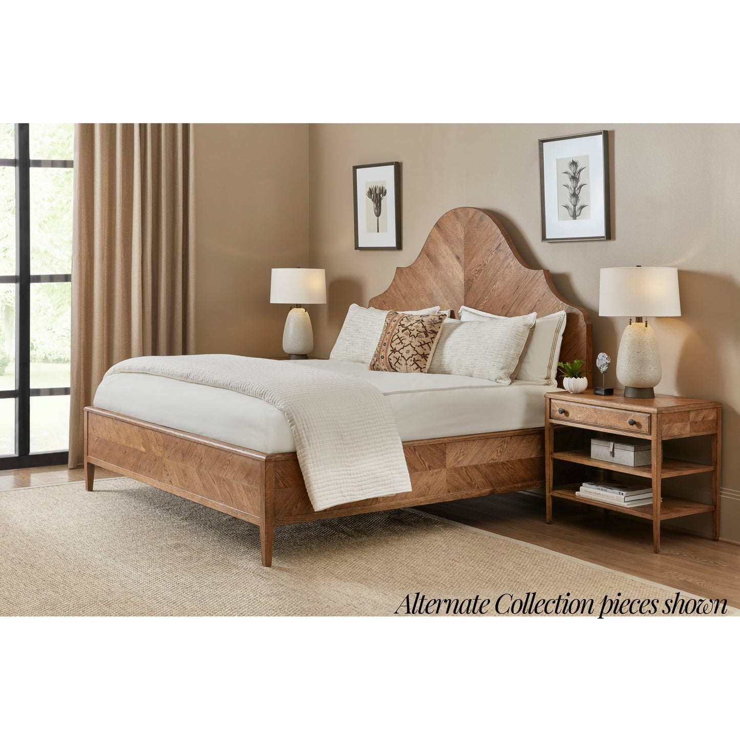 Table de chevet en chêne rustique foncé 