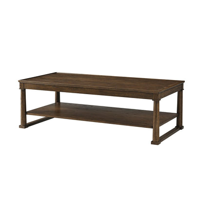 Table basse en chêne rustique foncé 