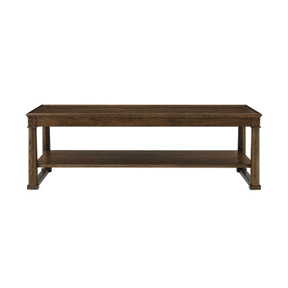 Table basse en chêne rustique foncé 