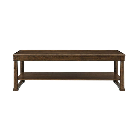 Table basse en chêne rustique foncé 