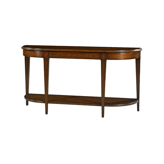 Console traditionnelle en bois foncé