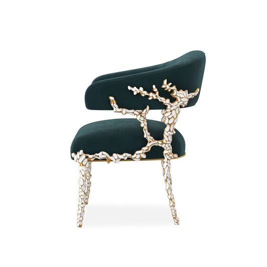 Dazzling Modern Chair Blue Velvet