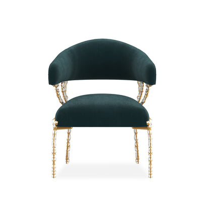 Dazzling Modern Chair Blue Velvet