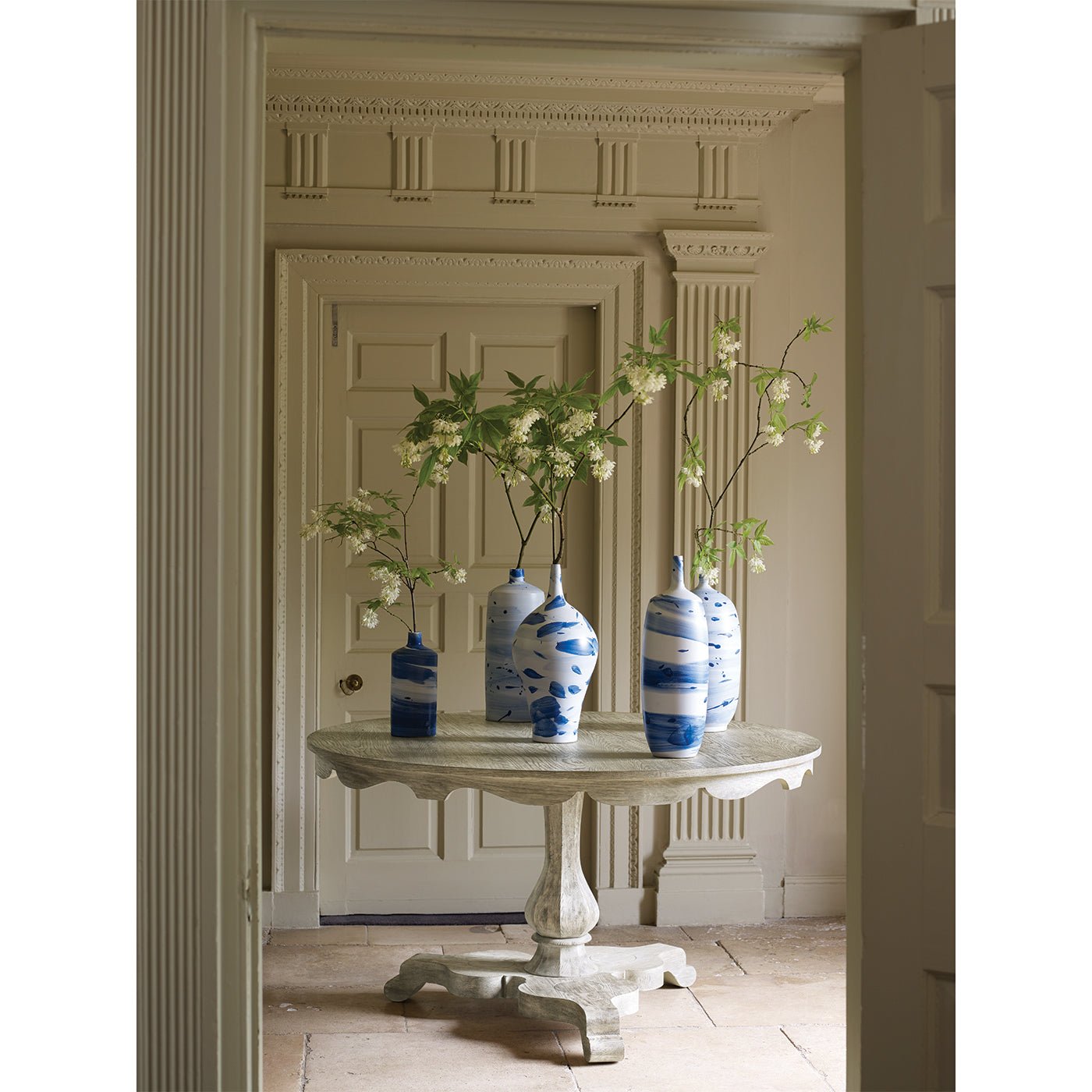 English Grayed Oak Breakfast Table