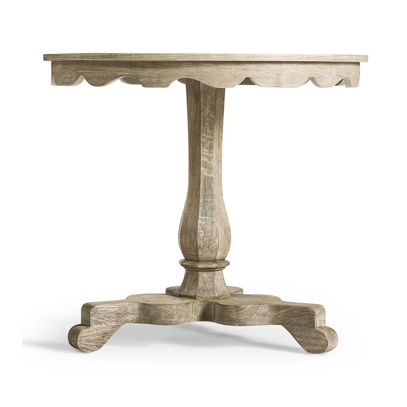 Table d'appoint ronde en chêne grisé anglais