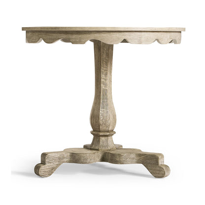 Table d'appoint ronde en chêne grisé anglais