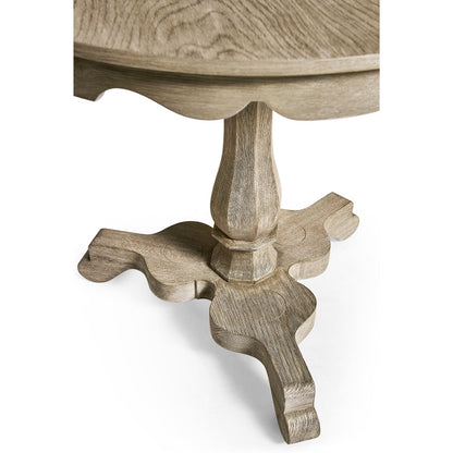 Table d'appoint ronde en chêne grisé anglais
