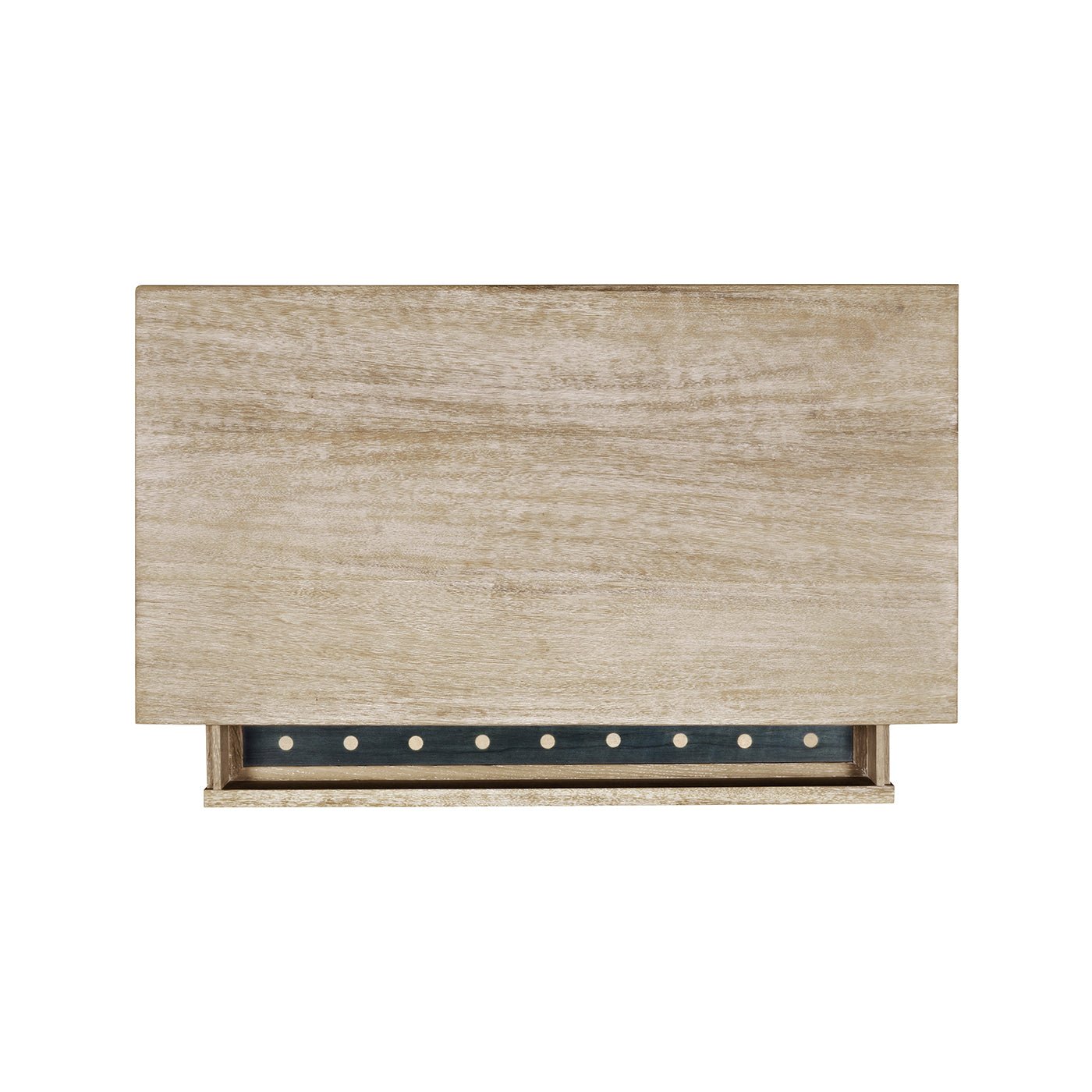 Table d'appoint blanchie à la chaux à trois niveaux