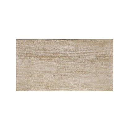 Table d'appoint blanchie à la chaux à trois niveaux