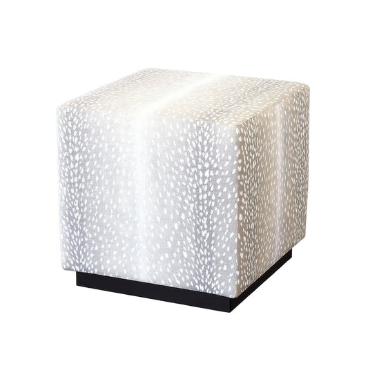 Pouf cube gris fauve