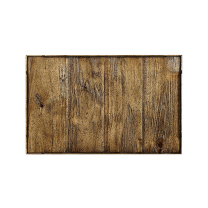 French Country End Table - Medium Brown