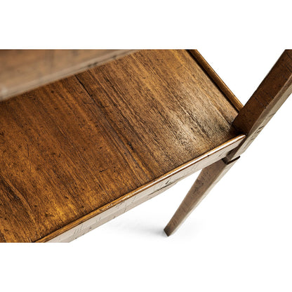 French Country End Table - Walnut Finish